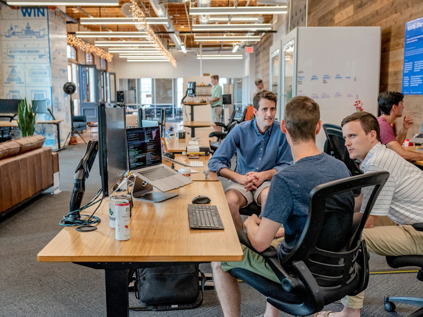 Consultants collaborating around a table